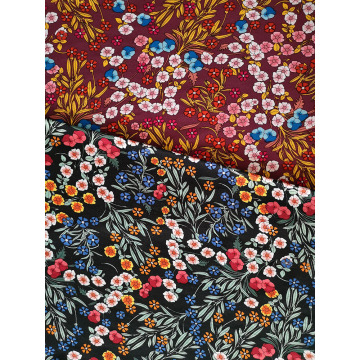 Flower Design Rayon Twill 3024S Printing Woven Fabric