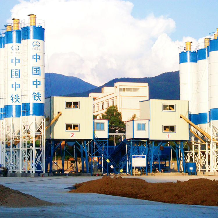 Fully automatic 180m3 concrete batching plant in Russia