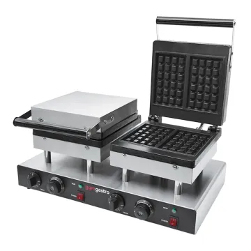 1000W Double Rotaring Waffle Iron Maker