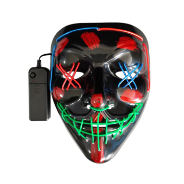 3 Color EL Wire Luminous Mask for Halloween and Purge