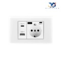 Suis dinding soket Eropah USB untuk rumah