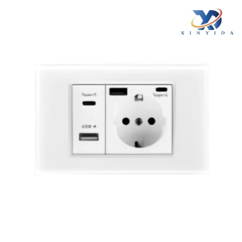 Suis dinding soket Eropah USB untuk rumah