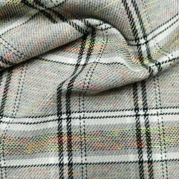 Boucle woolen fashion Plaid design fabric