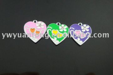 Heart Shape Alloy Key Chain Charm