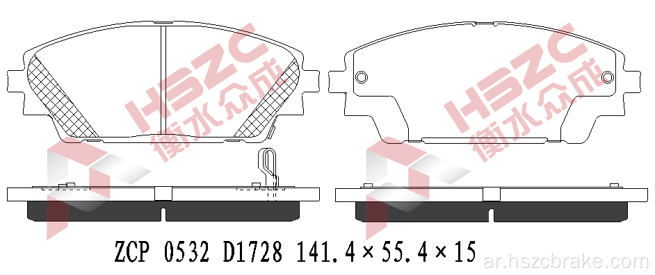 FMSI D1728 CERAMIC BRAKE PAD FOR MAZDA