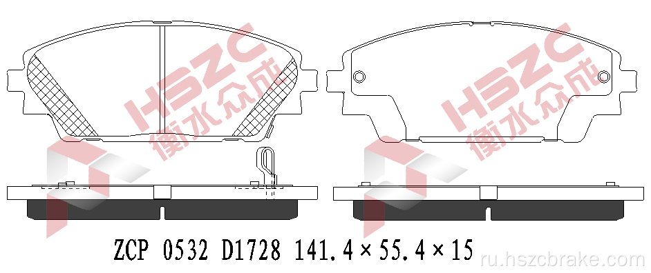 FMSI D1728 Керамическая тормозная прокладка для Mazda