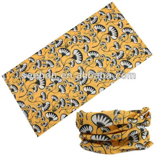 yellow ground printting headwear