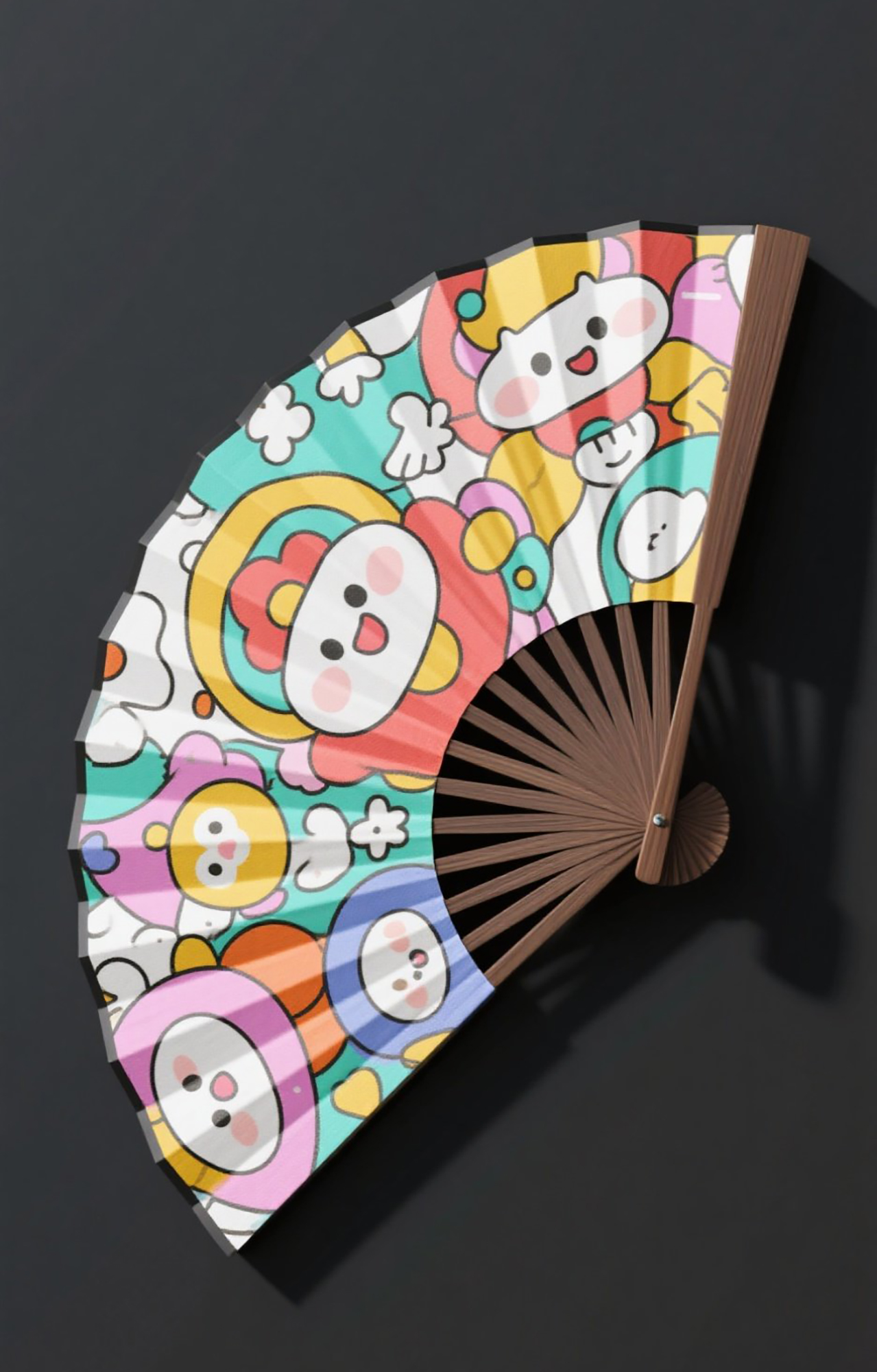 Custom Plastic Fan with Cartoon