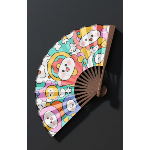 Custom Plastic Fan with Cartoon