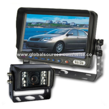 Car Rear-view System with 500:1 Contrast Ratio Monitor, Wide Viewing Angle and Night Vision Camera