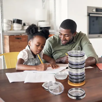 Space-Saving Bamboo Pantry Cabinet and Tumbler Cup Lid Organizer