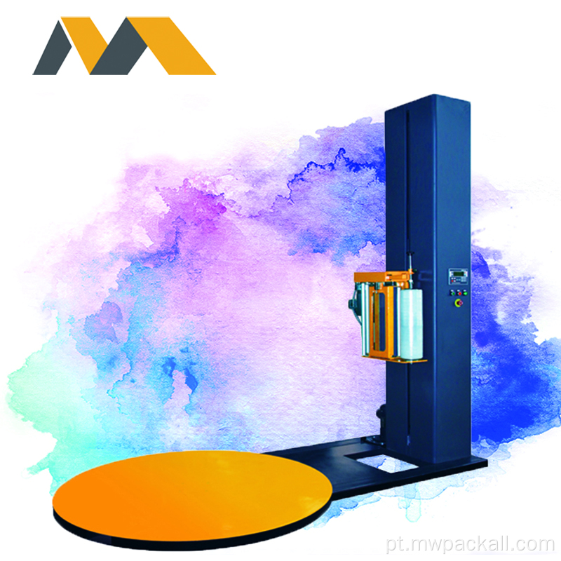 Máquina de embrulho de paletes de filme esticado automático de controle PLC