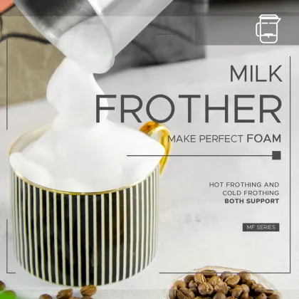 Automatic Foam Warmer for Coffee Drinks - Milk Frother Foamer