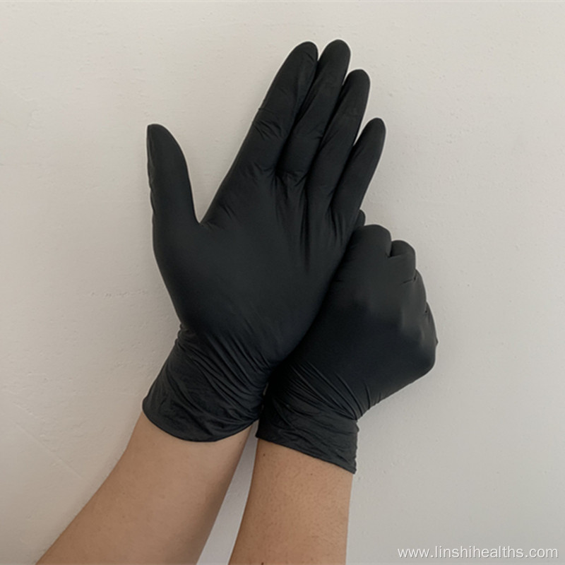 Cheap Price Black Nitrile Gloves Disposable Powder Free Waterproof Food Processing Nitrile Gloves