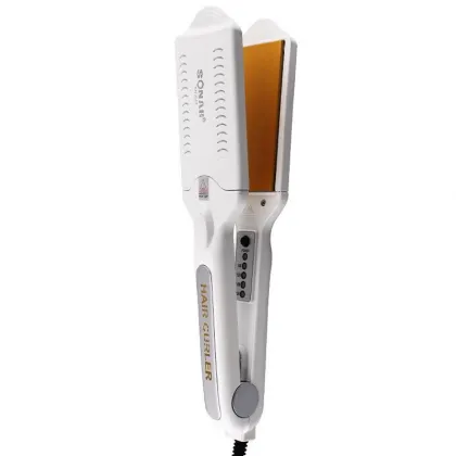 4-in-1 Changeable Board Hair Straightener with Electronic Temperature Control and Anti-scalding
