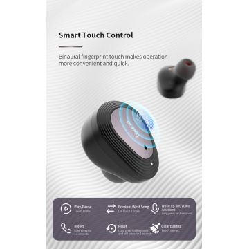 Controle de toque Bluetooth Fones de ouvido sem fio para negócios