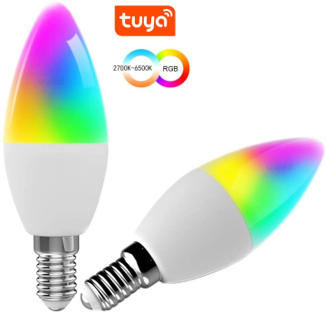 Google alexa Tuya rgb çok renkli wi-fi ampul