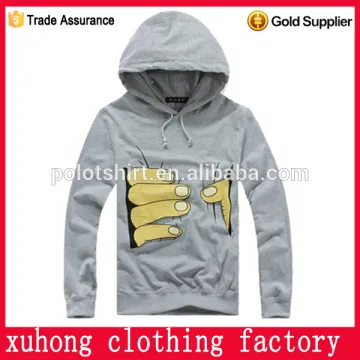 Plain custom wholesale hooded mens sweatshirt