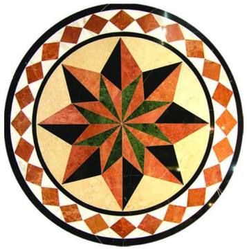 Floor Pattern Waterjet Marble Tiles Design