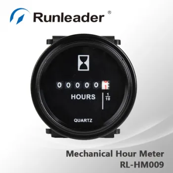 Round2" Analog Quartz Hour Meter Counter Gauge Timer