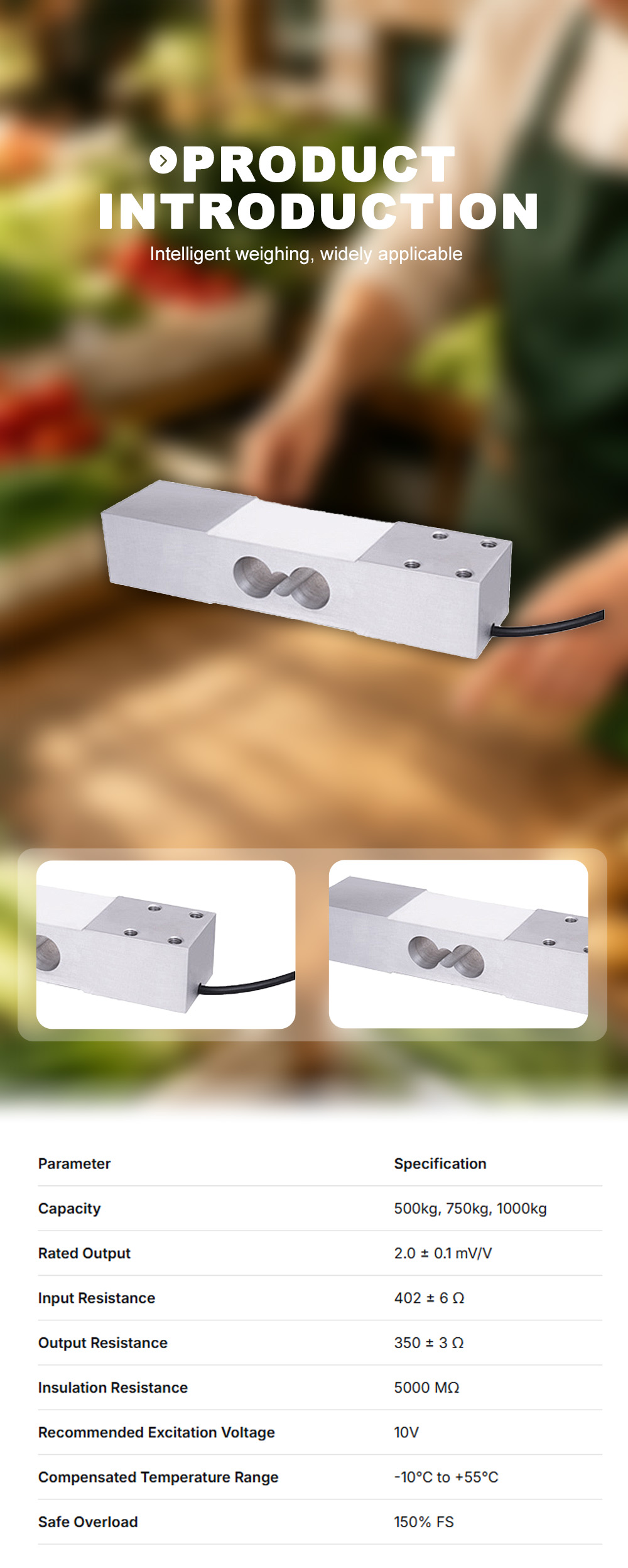 B01 Aluminum Load Cell Sensor X