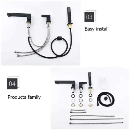 Aida Dual Handles Bathtub Bathroom Sink Tap
