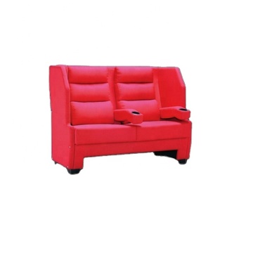 Commercial Cinema Hall Hot Selling Red Fabric Loveseat