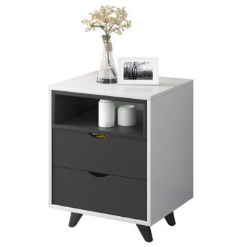 Modern White Bedroom Drawer Cabinet Nightstand