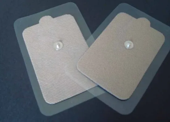 Gray Pyhsical Therapy Tens Electrode Pad With 3.5mm Snap Connector For Beauty Machine,  Snap Electrode Pads