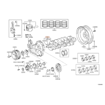 Kurbelwelle für Toyota 2KD Motor 13401-30020