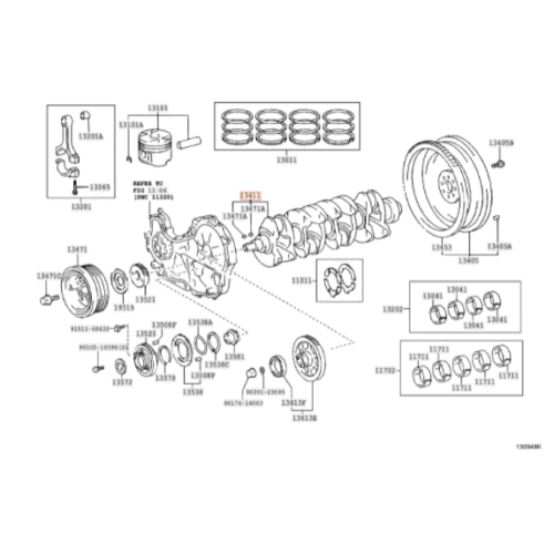 Cigüeñal para el motor Toyota 2KD 13401-30020