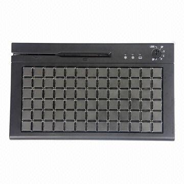 Programmable POS keyboard with 3 tracks magnetic stripe card reading and 78 cherry keys