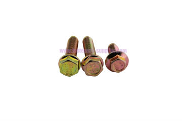 DIN Grade 8.8 Yellow Zinc Full Thread Flange Head Bolt