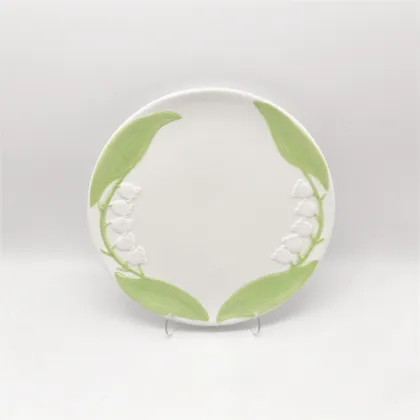 Lily of the Valley Ceramic Plate