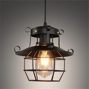 Iron Pendant Lamp: Retro Metal Chandelier for Kitchen Island and Restaurant