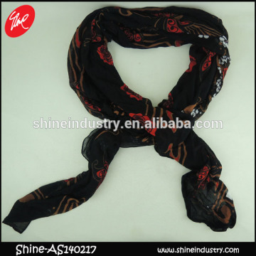 Fashion style printed viscose scarf