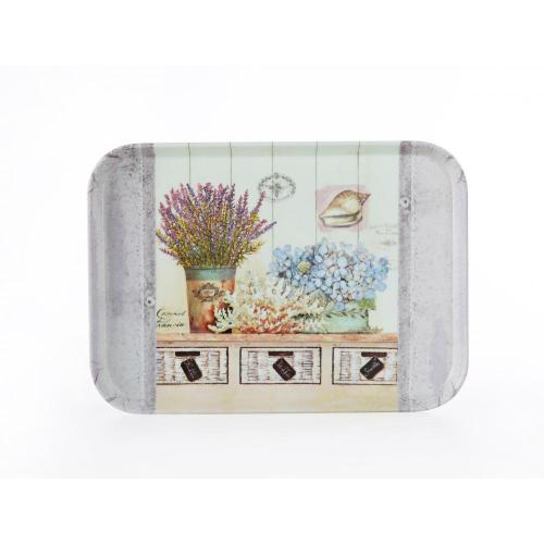 classic rectangular tray with decor