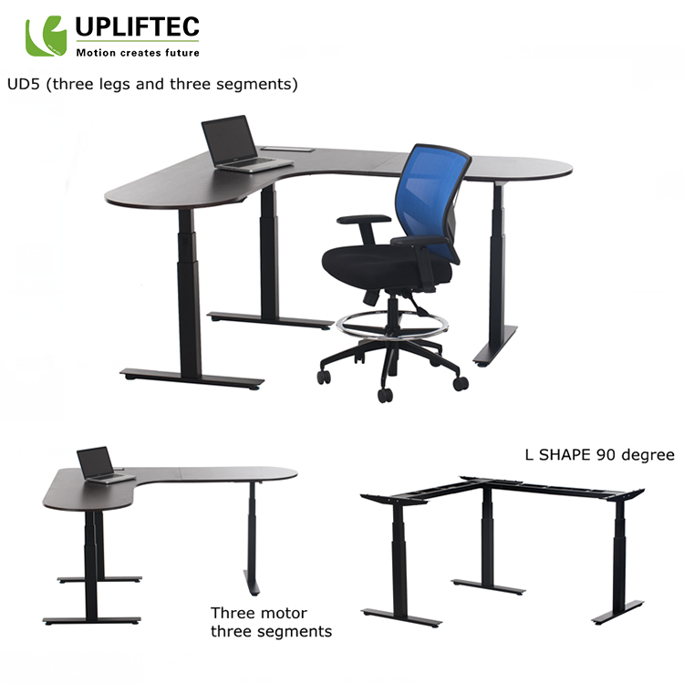 L shape standing desk