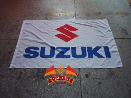 yellow suzuki banner white suzuki flag 90x150cm Suzuki Motorcycle Rider Biker skull Flag For Decoration