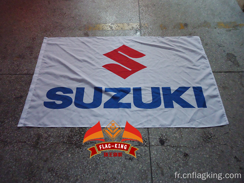 Bannière suzuki jaune drapeau suzuki blanc 90x150cm Suzuki moto cavalier motard crâne drapeau pour la décoration