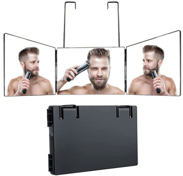 Height Adjustable 3-Way Trifold Mirror for Self Hair Cutting and Makeup