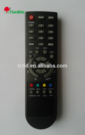 Universal remote control for satellite receiver tv