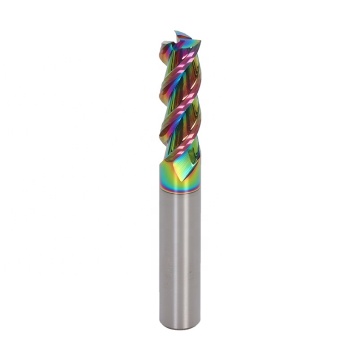 High-Speed Tungsten Steel End Milling Cutter with Colorful Coating and Wave Edge for Aluminum