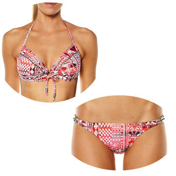 Ruffled Bikinis Tie at Neck and Back, Matching Sexy Panty, OEM Orders are Welcome