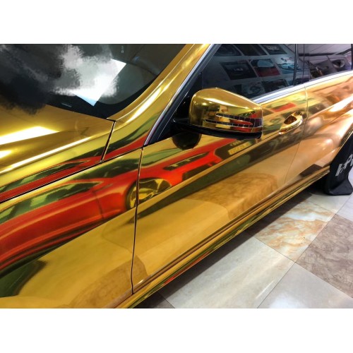 Polymeric PVC Gold Chrome Mirror Wrap Vinyl