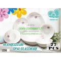 27 Vajilla de vidrio blanco Juego de porcelana de jade blanco