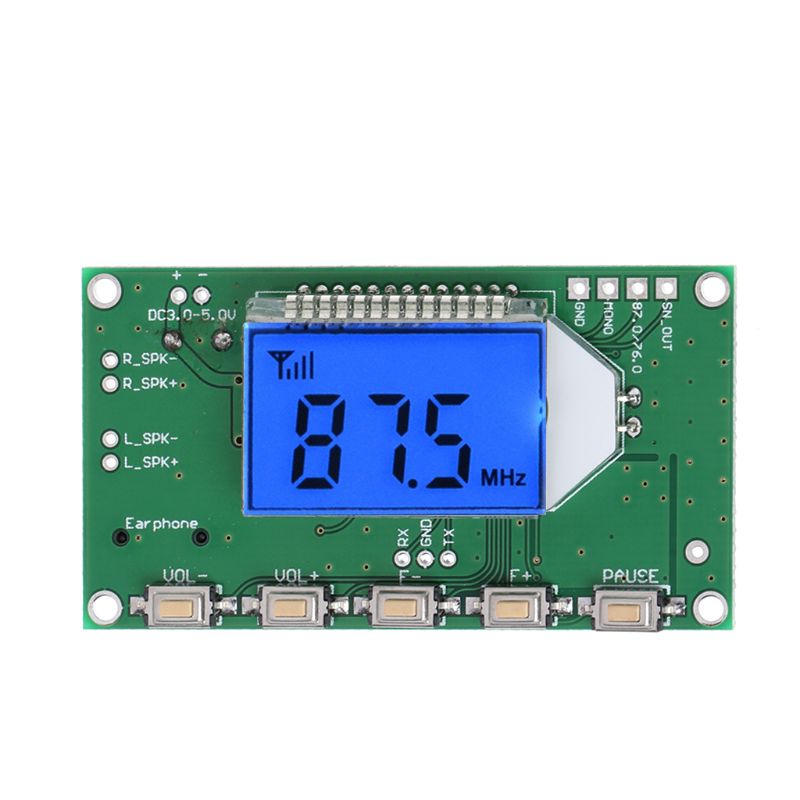 PLL LCD Digital FM Radio Receiver Module 87-108MHZ Wireless Microphone Stereo Drop Shipping Support