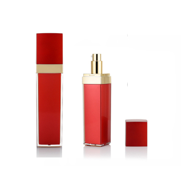 N4 217 140ml Square Red Cosmetic Bottle for Luxe Lotion or Serum