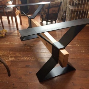 Modern Custom Restaurant and Office Coffee Table with Wood Legs