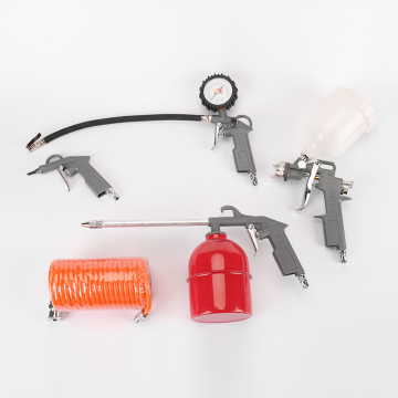 Kit di strumenti per garage fai-da-te: set completo di pistola a 5 pezzi spray e attrezzi che include un compressore d'aria-K5-G2